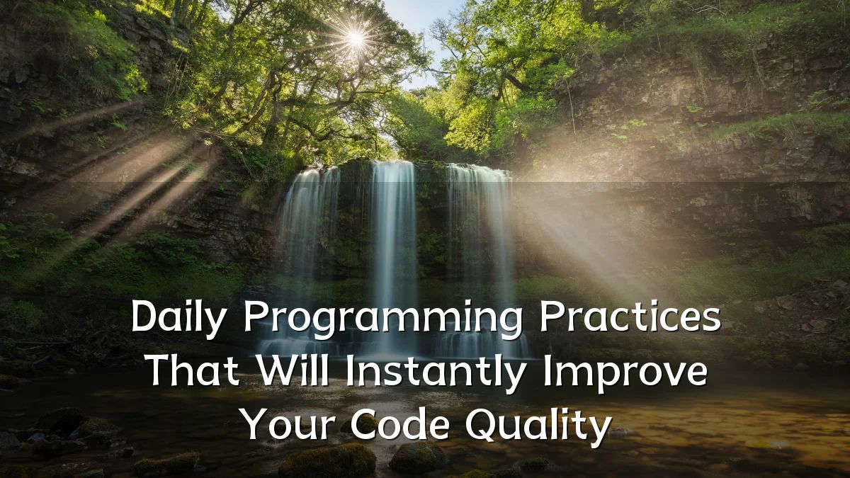 Daily Programming Practices That Will Instantly Improve Your Code Quality