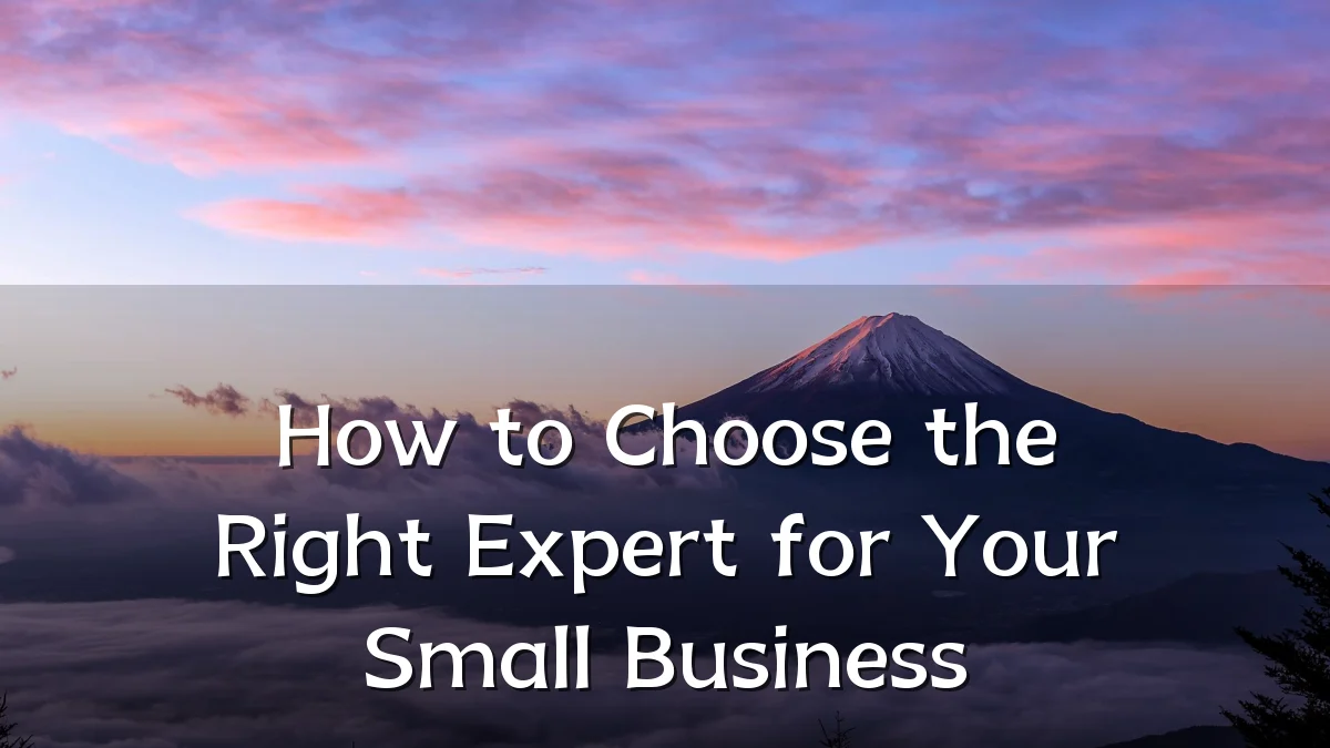 How to Choose the Right Expert for Your Small Business