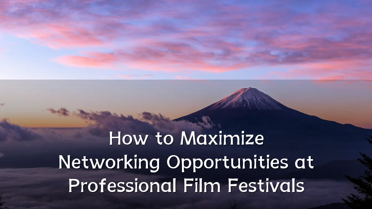 How to Maximize Networking Opportunities at Professional Film Festivals