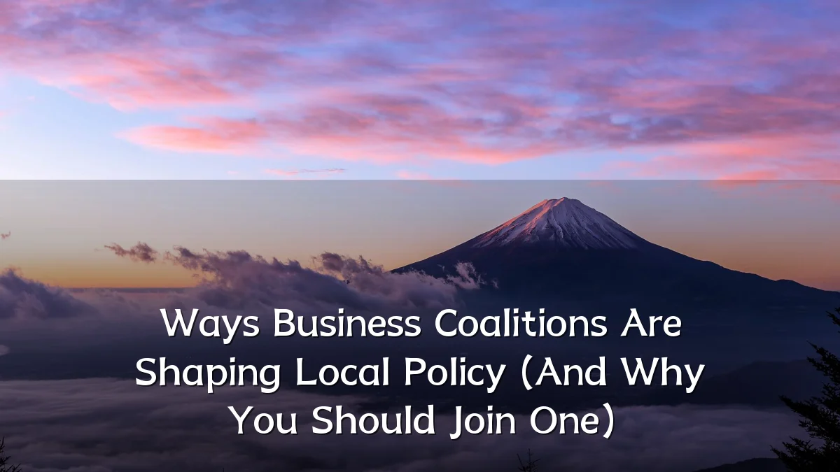 Ways Business Coalitions Are Shaping Local Policy (And Why You Should Join One)